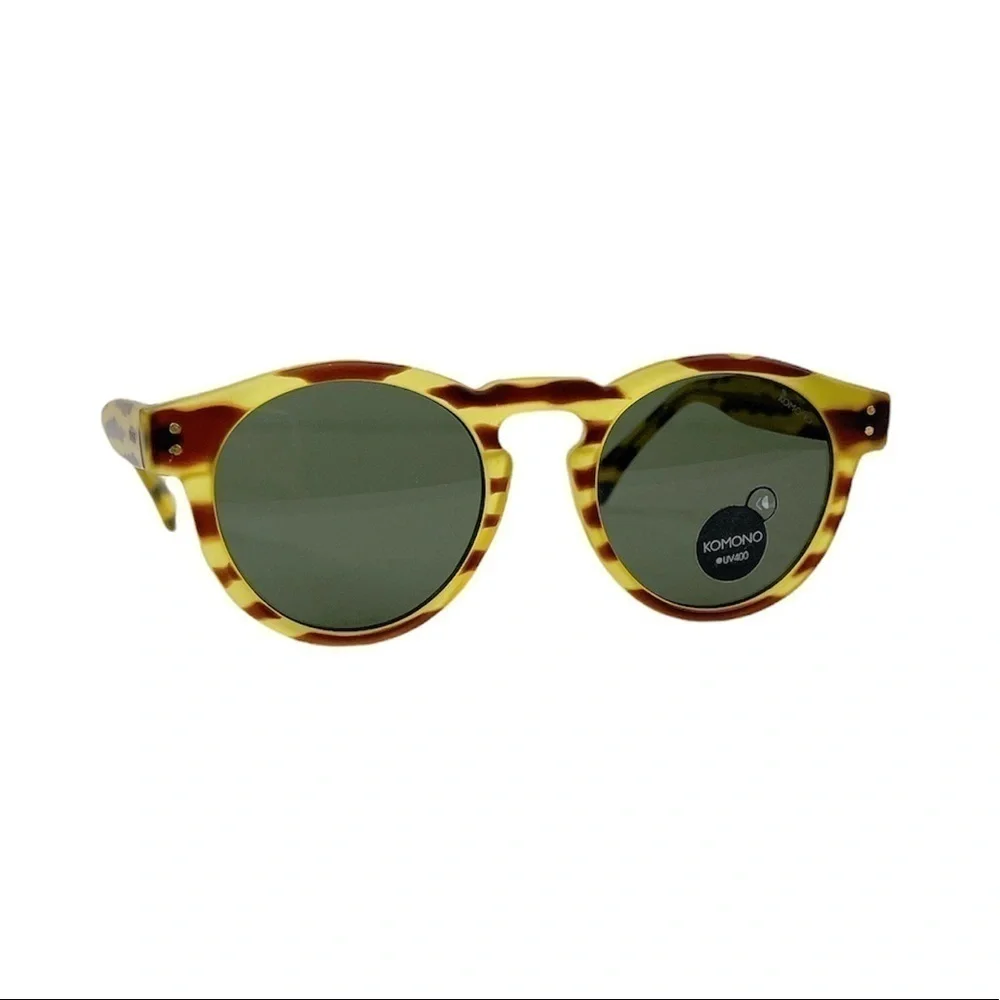 KOMONO sunglasses Clement Safari NEW animal print - Yellow Brown NWT